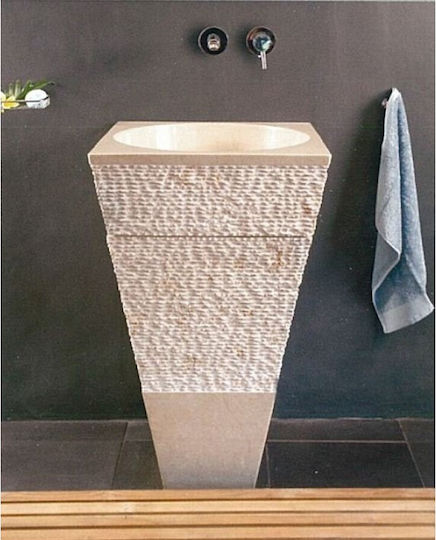Bati Bali Stone Floor Sink Stone 45x45x90cm Beige