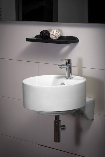 Adamidis Zero 44 Aufgesetztes Waschbecken Porzellan 44x44x18cm Weiß