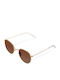 Meller Yster Unisex Sunglasses with Gold Metal Frame and Brown Polarized Lens Y-GOLDKAKAO