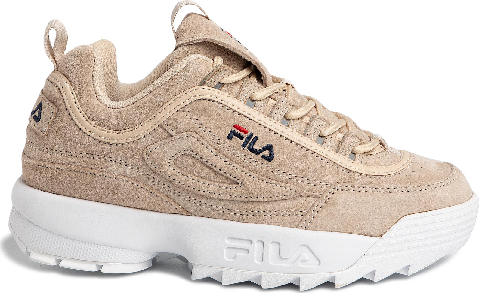 fila disruptor low silver