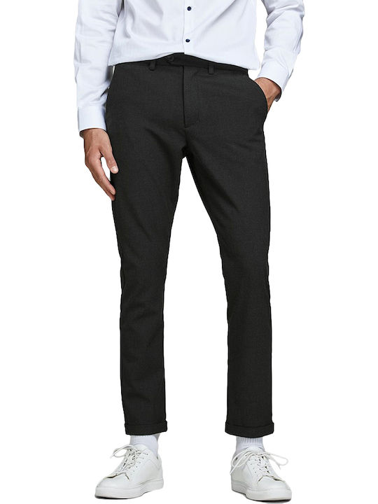 Jack & Jones Ανδρικό Παντελόνι Κοστουμιού Ελαστικό σε Slim Εφαρμογή Γκρι
