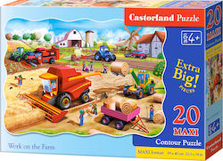 Puzzle pentru Copii Work On Farm pentru 4++ Ani 20buc Castorland