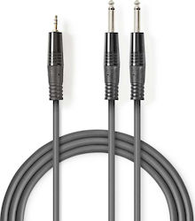 Nedis Cable 2 x 6.3mm male - 3.5mm male 1.5m (COTH23200GY15)