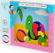 Wooden Kids Peg Puzzle Wooden Puzzle Turtle for 2+ Years 11pcs Anelixi