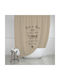 Estia Salle De Bain Duschvorhang Stoff 180x200cm Beige