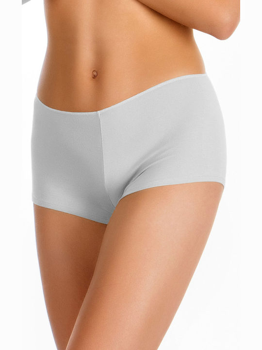 Invisible Ψηλόμεσο Γυναικείο Boxer Λευκό