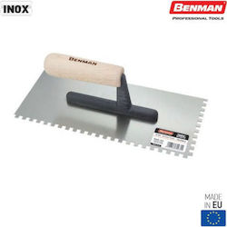 Benman Tile Spatula Inox Serrated 280x130mm wit...