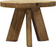 Rund Beistelltisch Trosa aus Massivholz Beige L60xB60xH45cm