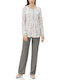 Vamp Winter Damen Pyjama-Set Gray