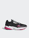 Adidas Falcon Damen Chunky Sneakers Core Black / Shock Pink / Cloud White