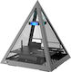 Azza Pyramid 804 Gaming Full Tower Κουτί Υπολογιστή με Πλαϊνό Παράθυρο Γκρι