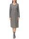 Vamp Winter Cotton Women's Nightdress Gray