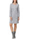 Vamp Winter Cotton Women's Nightdress Gray