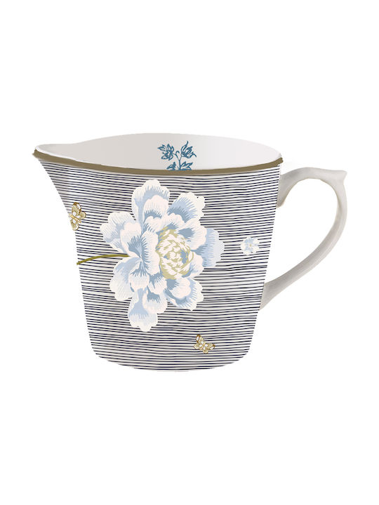 Laura Ashley Midnight Pinstripe Porcelain Milk Jug Gray