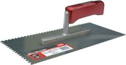 Modeco Spatel Bürste 280x130x8mm Spatel Inox Gezahnt mit Hölzerner Griff