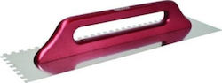 Modeco Spatulă Pieptene 480x130x10mm Spatulă Inox Dințată cu Mâner Din Lemn