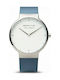 Bering Time Max Rene Watch Battery with Blue Rubber Strap