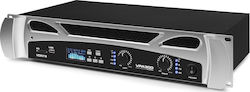 Vonyx VPA300 PA Power Amplifier 2 Channels 150W/4Ω 100W/8Ω Equipped with USB/Bluetooth Black