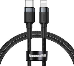 Baseus Cafule Lightning Braided USB-C to Lightning Cable 18W Μαύρο 1m (CATLKLF-G1)