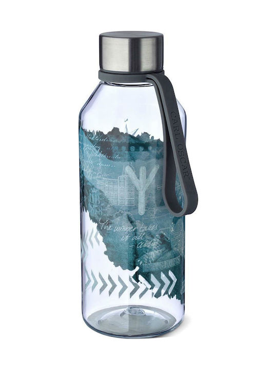 Carl Oscar Μπουκάλι WisdomFlask Flasche Wasser Kunststoff mit Schraubverschluss Grey 650ml