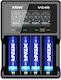 XTAR VC4S USB Charger 4 Batteries Li-ion/Ni-Cd/Ni-MH Size AA/AAA/D/18650/21700/16340/26650/14500