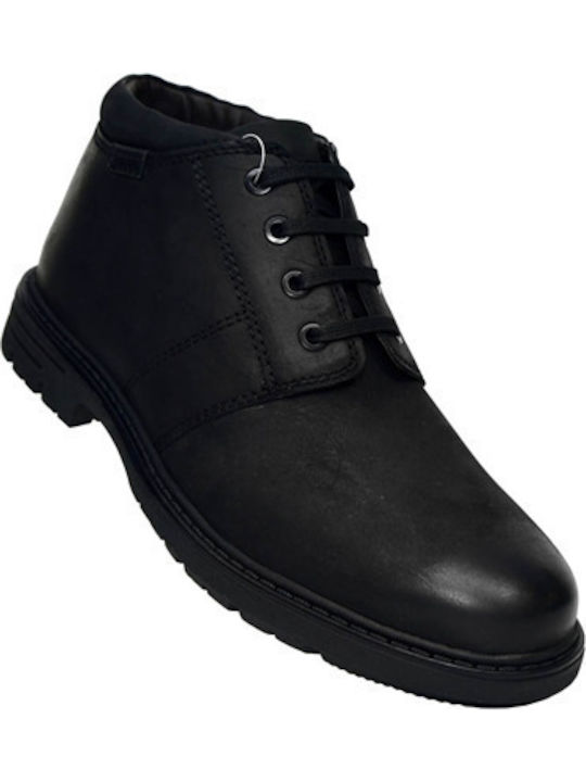 Leder Schwarz Herrenstiefel