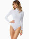 Long Sleeve Turtleneck Bodysuit 90-91910 White