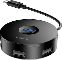 Baseus Round Box USB 3.0 4 Port Hub with USB-C Connection