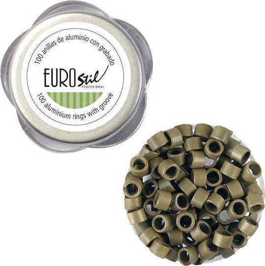 Eurostil Micro Rings with Groove Dark Blonde 100τμχ