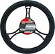 Carpoint Car Steering Wheel Cover Black Velvet with Diameter 38cm made of Leatherette Black