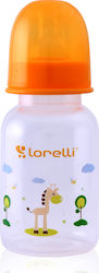 Lorelli Plastic Bottle Simple Πλαστικό Μπιμπερό with Silicone Nipple for 0+, 0+ m, months Orange Giraffe 125ml 1pcs 1020012