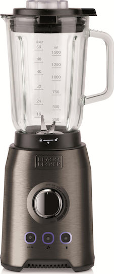 Black & Decker Μπλέντερ με Γυάλινη Κανάτα 1.5 lt 1200W Μαύρο BXJB1200E