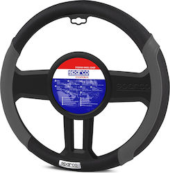 Sparco Κάλυμμα Τιμονιού Αυτοκινήτου Steering Wheel Cover με Διάμετρο 37-38εκ. από Δερματίνη Γκρι