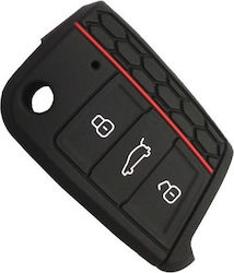 Θήκη Κλειδιού από Σιλικόνη με 3 κουμπιά για Seat / Skoda / VW