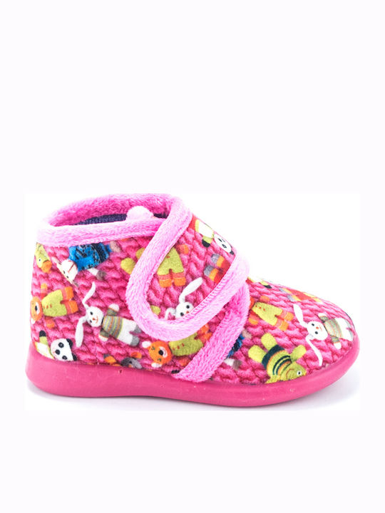 Adam's Shoes Kinderhausschuhe Stiefel Fuchsie
