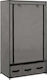 vidaXL Fabric Wardrobe with Zipper and Shelves in Gray Color 87x49x159cm