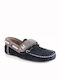 Anatomische Kinder-Mokassins Marineblau