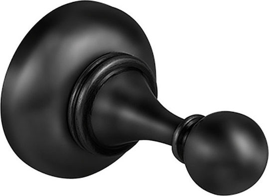 Performa Design Victoria 607 Cârlig de Baie Simplu cu șuruburi ​7x7cm Negru mat