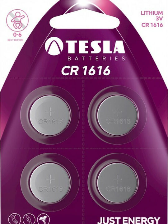 Tesla Batteries CR1616 (4τμχ) Skroutz.gr