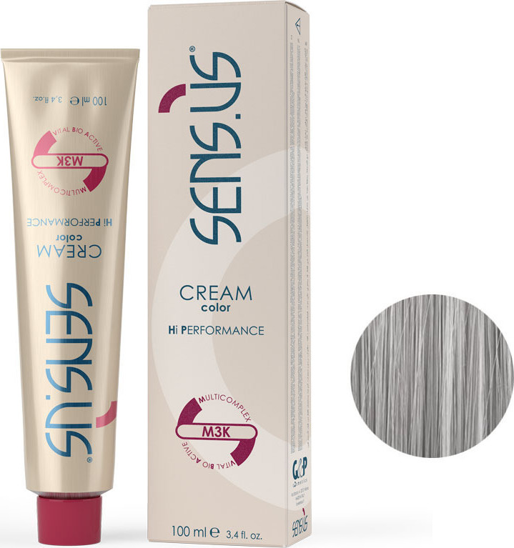 Sensus M3K Permanent Hair Color 10.11 Intense Platinum Ash Blonde