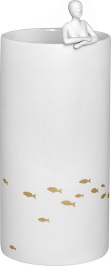 Rader Vase aus Porzellan Weiß F9xY22cm