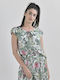 Ble Resort Collection Women's Summer Blouse Short Sleeve Floral Multicolour