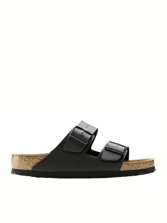 Arizona Soft Footbed Birko-Flor Δερμάτινα Ανδρικά Σανδάλια σε Μαύρο Χρώμα Regular Fit