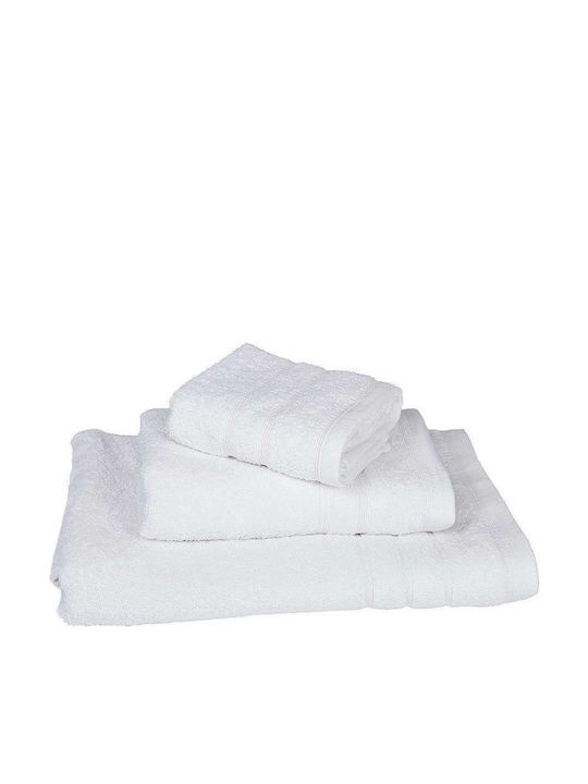 Le Blanc 3pc Bath Towel Set Πεννιέ White 500gr Weight 500gr/m²
