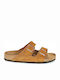Arizona Soft Footbed Suede Leather Men's Sandals Mink Narrow Fit