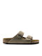 Arizona Soft Footbed Suede Leather Men's Sandals Taupe Regular Fit