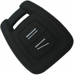 Silicone Car Key Cover Case with 2 Buttons for Opel Black Silicone Car Key Cover Case with 2 Buttons for Opel Black