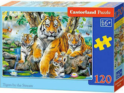 Puzzle pentru Copii Tigers By The Stream pentru 6++ Ani 120buc Castorland