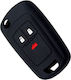 Silicone Car Key Cover Case with 3 Buttons for Chevrolet Black