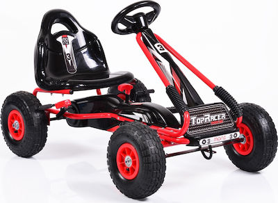 Top Racer Kids Foot-to-Floor Go Kart One-Seater with Pedal Red